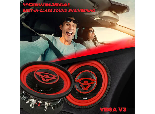 Cerwin Vega V3 høyttalerpar 3,5", 60W RMS,VEGA-serie, 2025 Edition 