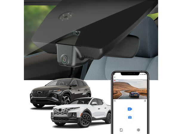 FITCAMX Integrert 4K Dashcam (foran+bak) Hyundai Tucson (2021-2024) 