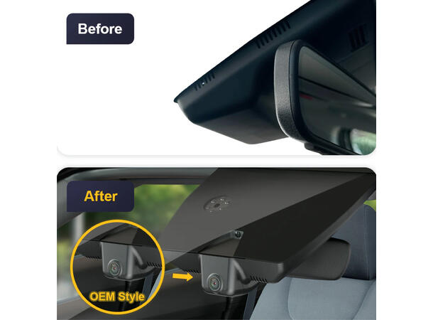 FITCAMX Integrert 4K Dashcam (foran+bak) Hyundai Tucson (2021-2024) 