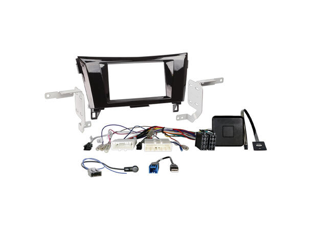 2-DIN monteringssett - komplett Qashqai/X-Trail (2014-2017) m/navi/kam 