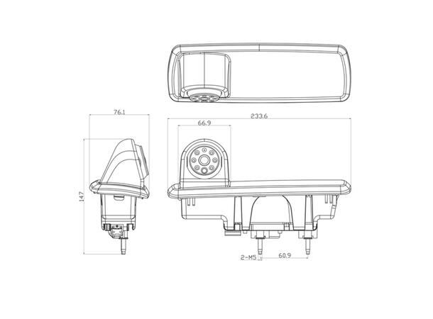 Ampire Ryggekamera (AHD 1080p) Vivaro/Trafic/NV300 (2014 ->) 