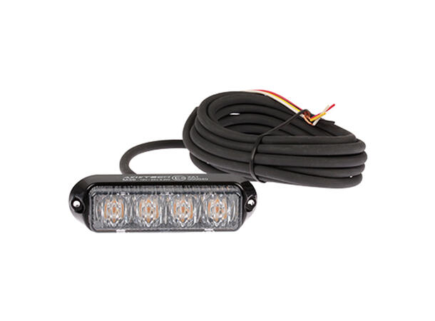 Axixtech Stealth LED M36 varsellys Oransje, 12/24V, ECE R65, ADR 