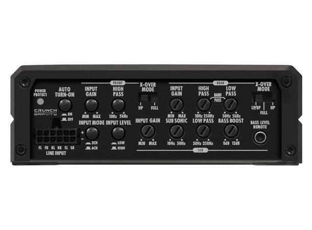 Crunch GTX2600.6D 6-kanals forsterker 6x220W RMS i 2 Ohm. Klasse-D 