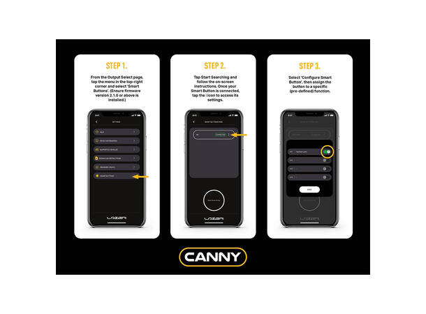 Lazer Canny Smart Button Smartbutton for å styre Lazer Canny 