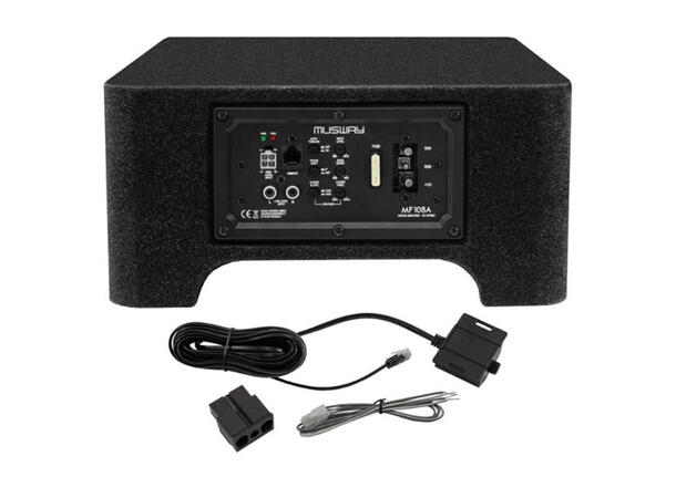 Musway MF110A 10" aktiv subwoofer 10" i kasse, 325W RMS, bassremote 