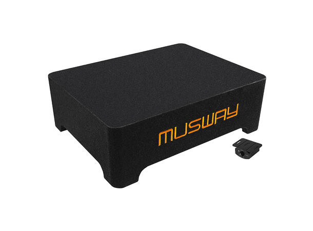 Musway MF110A 10" aktiv subwoofer 10" i kasse, 325W RMS, bassremote 