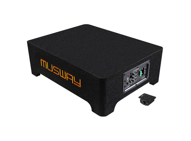 Musway MF110A 10" aktiv subwoofer 10" i kasse, 325W RMS, bassremote 