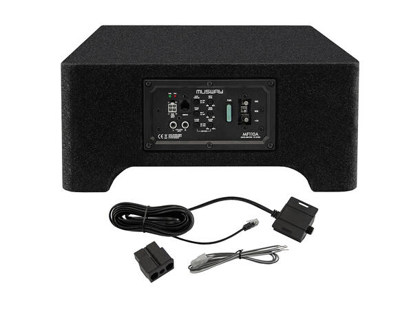 Musway MF110A 10" aktiv subwoofer 10" i kasse, 325W RMS, bassremote 