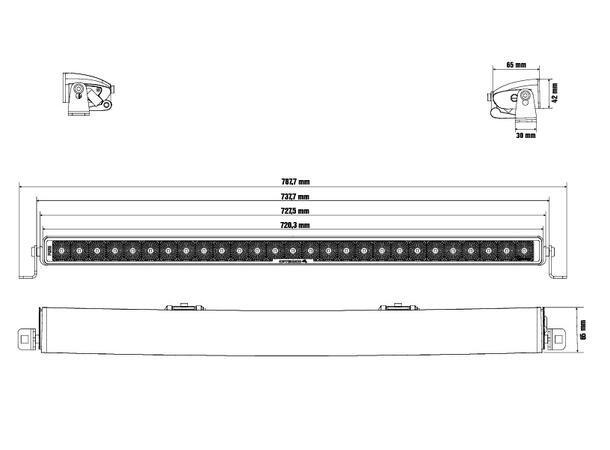Optibeam Pure 730 Work Arbeidslys, 23678 lumen, 326W 