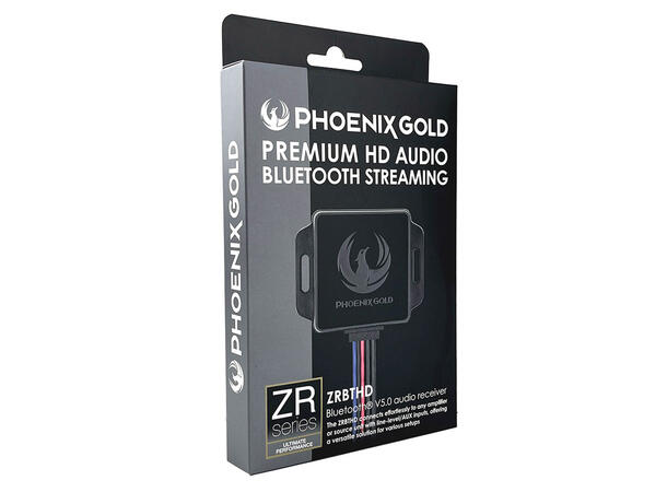 Phoenix Gold ZRBTHD Bluetooth mottaker Bluetooth 5.0, aptX-HD,12/24V, Remote-ut 