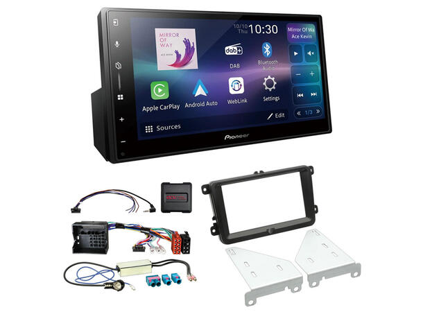 Pioneer SPH-DA77DAB Bilradiopakke VW/Skoda (2009-2016) m/RCD310/RCD510 