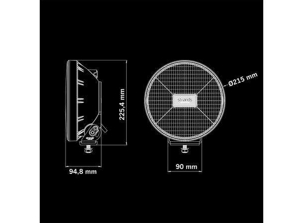 Strands IZE LED OG 9" LED fjernlys 9", 12000 Lumen, 172W, per stk 