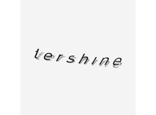 Tershine Utskåret dekal Tershine, Sort, 12cm 