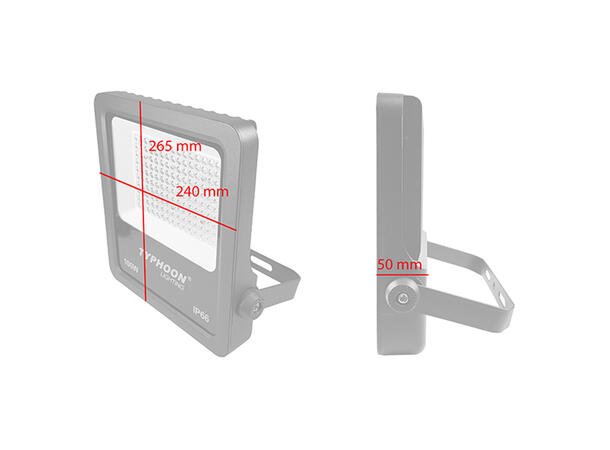 Typhoon Lighting SMD Arbeidslampe 230V 13000 Lumen, 100W, 5000K, IP66 