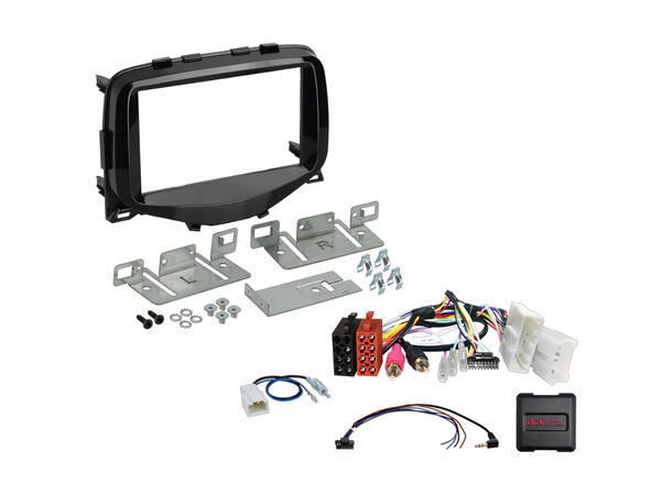 2-DIN monteringssett - komplett Aygo/108/C1 (2014-2021) 