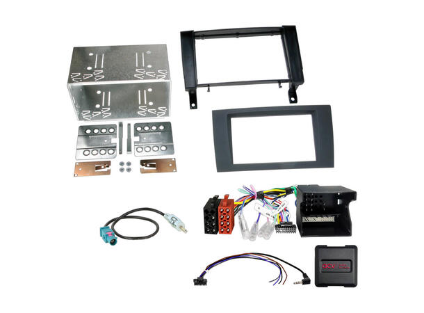 2-DIN monteringssett - komplett MB SLK (2004-2007) u/akt.sys. 