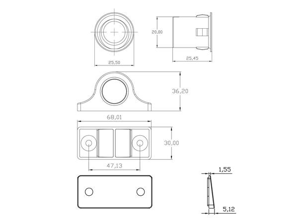 Ampire parkeringshjelp 4 sensorer, lydvarsling og GPS 