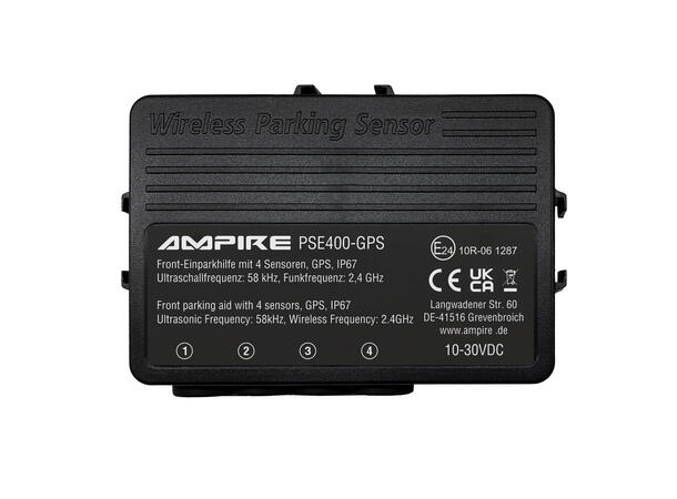 Ampire parkeringshjelp 4 sensorer, lydvarsling og GPS 