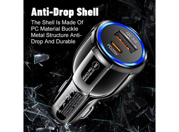 ConnectED Phone billader 48W, både USB og Type-C 