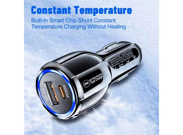 ConnectED Phone billader 48W, både USB og Type-C 