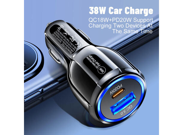 ConnectED Phone billader 48W, både USB og Type-C 