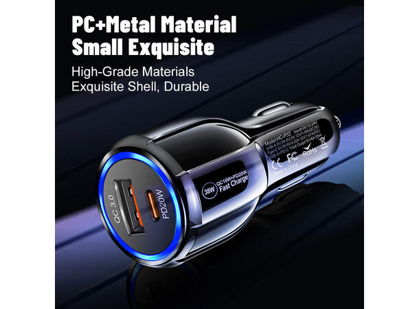 ConnectED Phone billader 48W, både USB og Type-C 