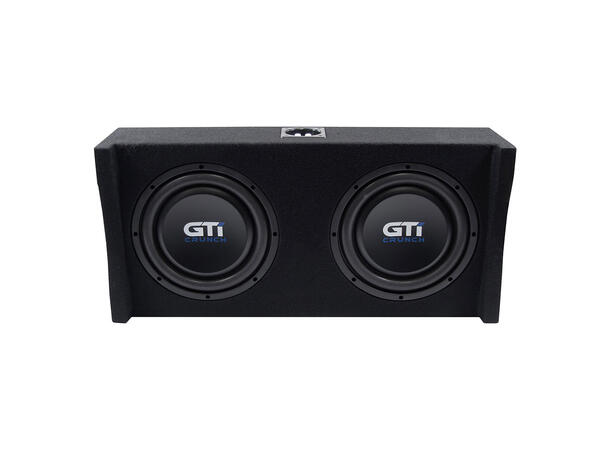 Crunch GTi250S 2x10" downfire basskasse 10" i kasse, 250W RMS, 4 Ohm 