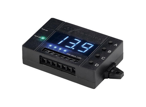 ESX DRDS-14. 4-kanals remote kontroller Voltmeter, Under- og overspenningsvern 