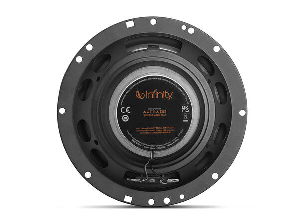 Infinity ALPHA 6,5" høyttalersett 6,5", 45W RMS, 360W Maks 