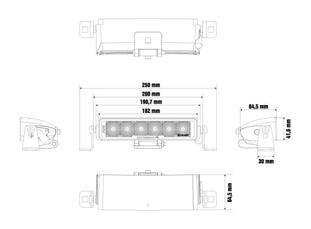 Optibeam Pure 185 Work Arbeidslys, 5000 lumen, 73W 