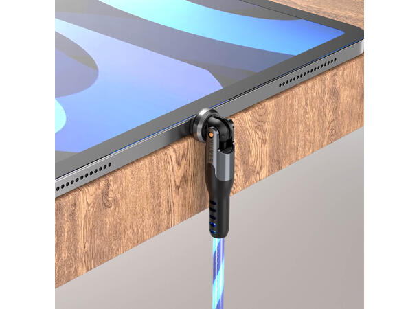 Statik PowerPivot Pro Glowing LED USB-C (han) -> USB-C/A (han), 1 meter 