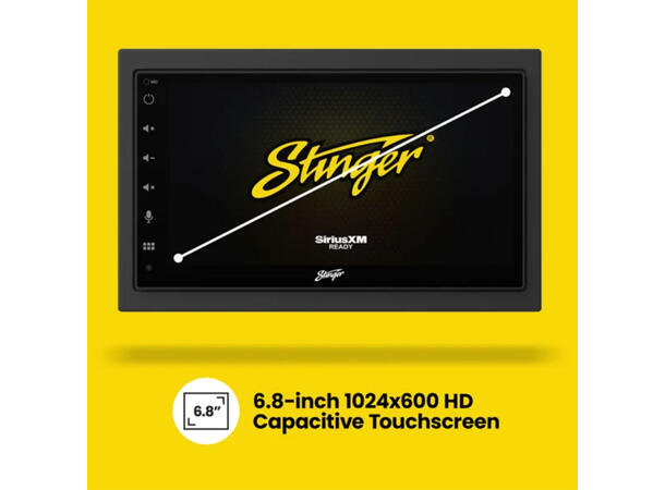 Stinger iE268E DAB+, BT, Trådløs Carplay & Android Auto 