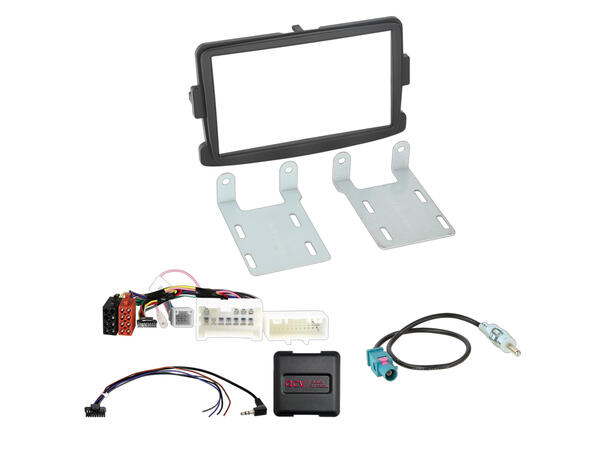 2-DIN monteringssett - komplett Dacia/Nissan/Opel/Renault (2013-2021) 