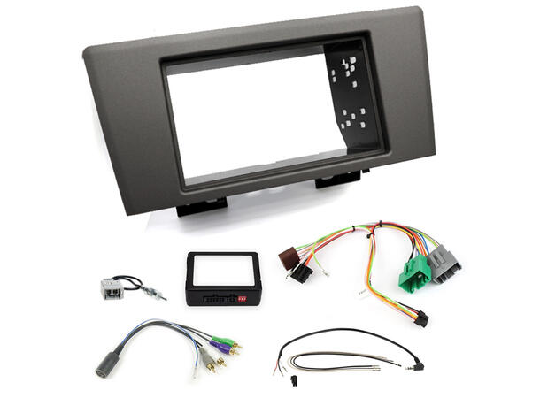 2-DIN monteringssett - komplett Volvo S60/V70/XC70 (2001-2005) Grå 