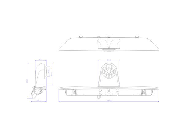Ampire Ryggekamera (AHD 1080p) Ford Transit (2014-2019) 