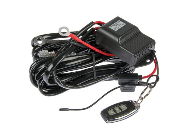 Autoline relésett med fjernkontroll 12/24V, 300 Maks, 30A sikring, 2x lamper 