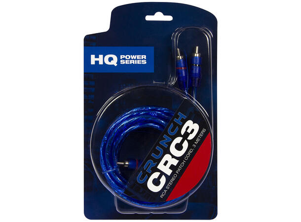 CRUNCH CRC3 RCA kabel 3 meter 3 Meter, dobbelskjermet, flettet 