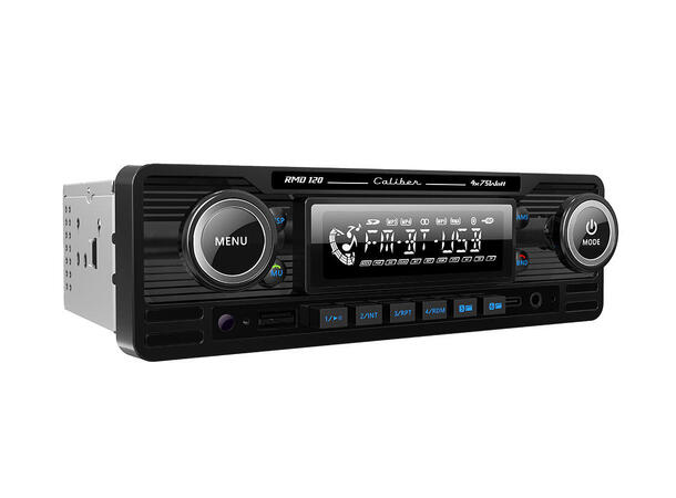 Caliber RMD120DABB retroradio DAB+, BT, sort krom, shortbody 
