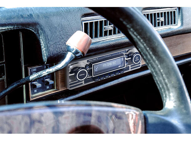 Caliber RMD120DABB retroradio DAB+, BT, sort krom, shortbody 