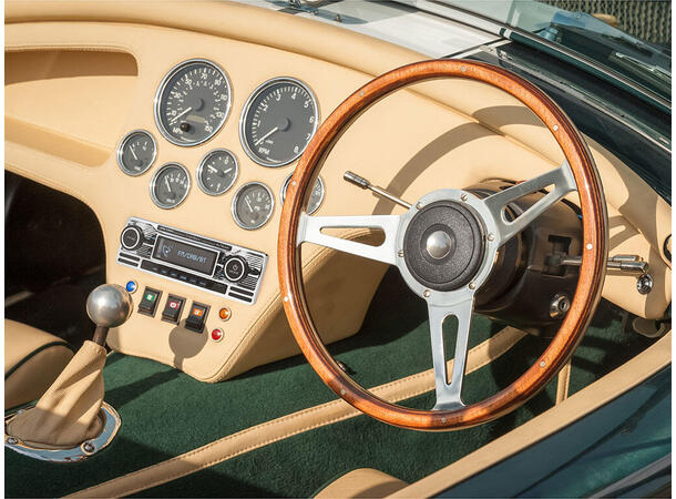 Caliber RMD120DABB retroradio DAB+, BT, sort krom, shortbody 