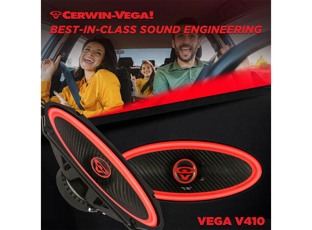 Cerwin Vega V410 høyttalerpar 4x10", 90W RMS,VEGA-serie, 2025 Edition 