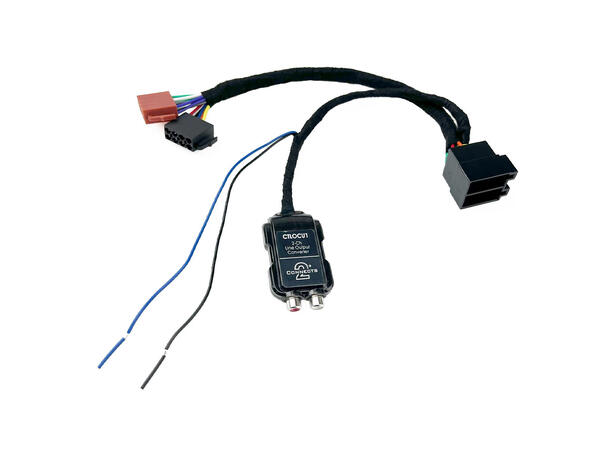 Connecs2 Plug&Play Høy-lav nivå adapter 2-kanals, ISO-tilkobling, remoteutgang 