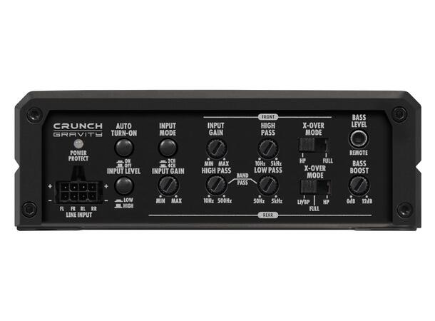 Crunch GTX2400.4D 4-kanals forsterker 4x300W RMS i 2 Ohm. Klasse-D 