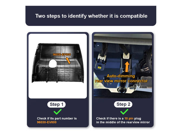 FITCAMX Integrert Plug & Play 4K Dashca Kia EV3 (2025 -->) 