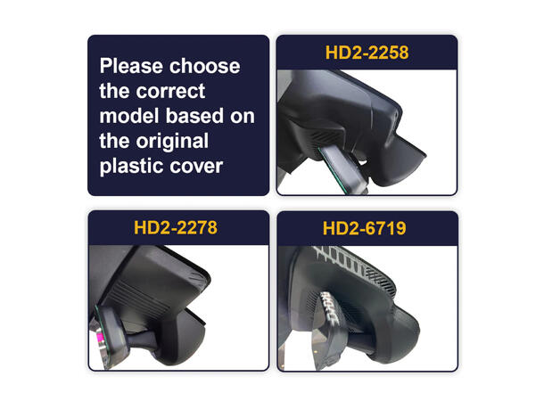 FITCAMX Integrert Plug & Play 4K Dashcam Mini (2025 -->) "2278" 