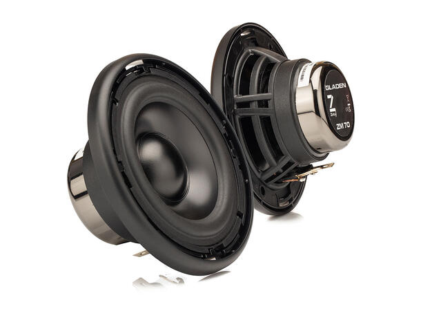 Gladen ZETA ZM 70 Silver. Mellomtoner 70mm, 80W RMS, 4 Ohm, ZETA-serien 