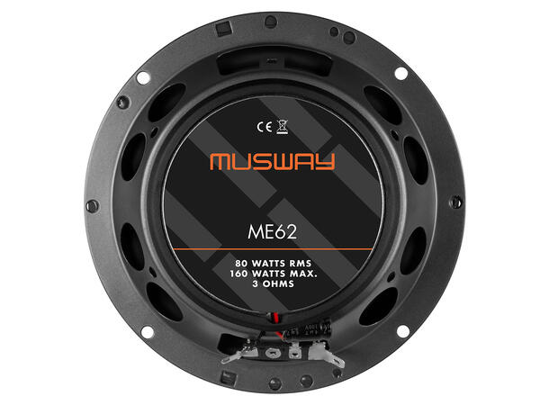 Musway ME62 høyttalerpar 6,5", 80W RMS, 3 Ohm 