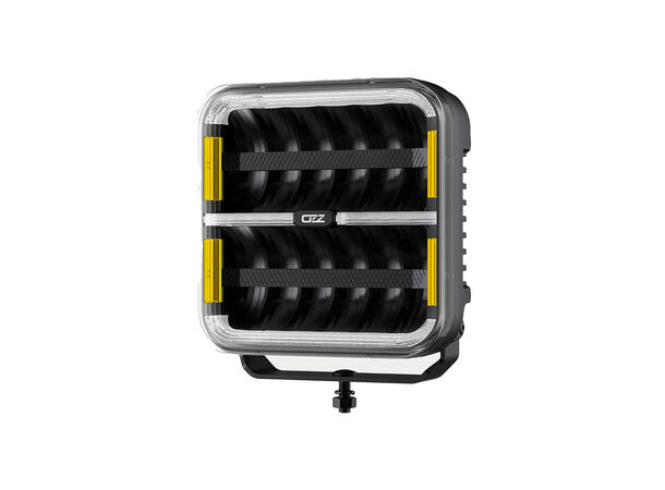 OZZ SQR 9" LED fjernlys, Sort 9", 12000 Lumen, pos.lys, varsellys 