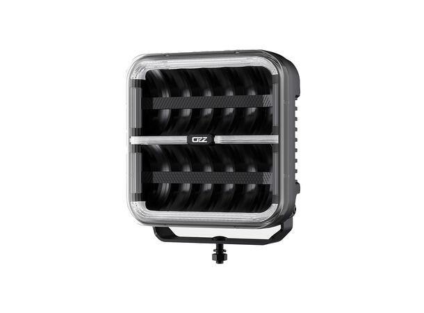 OZZ SQR 9" LED fjernlys, Sort 9", 12000 Lumen, pos.lys, varsellys 