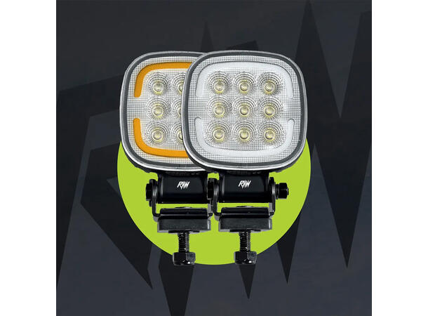 RAWlights DUO LED arbeidslys/varsellys 103mm, 4032 Lumen, 45W, per stk 